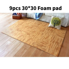 (Light Brown)9 pièces tapis de sol puzzle en mousse imprimé grain de tournesol tapis de sol enfants rampants