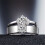 Couples 2pcs Zircon Ring Hand Jewelry Silver Adjustable Alloy Size Material 3