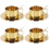 4Sets Goldene Mit Löffel Und Milch 5
