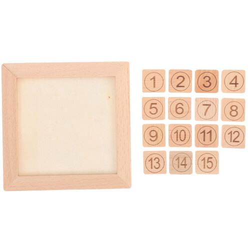 3Stk Kinder Schiebepuzzle Holz Lernspielzeug Khaki Farbe 2