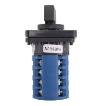 Interrupteur Rotatif Marche-ArrêT-Marche 3 Positions 4 Phases 20A 500V Interrupteur de Moteur à Double Vitesse Petite Plaque Commutateur à Came