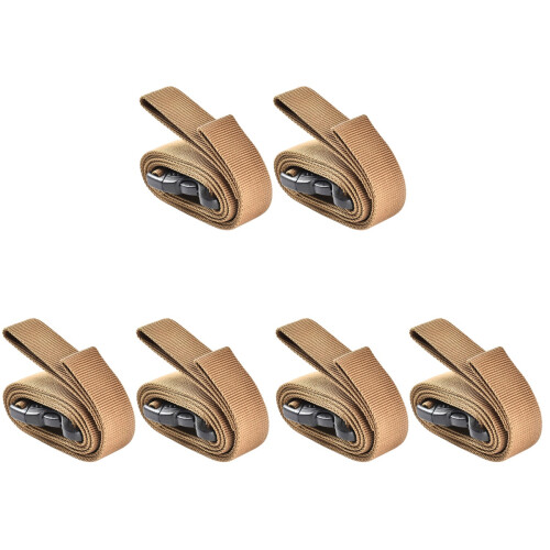 6Stk Khaki Gepäckfixiergurt Outdoor Robuste Camping Bindebänder 1