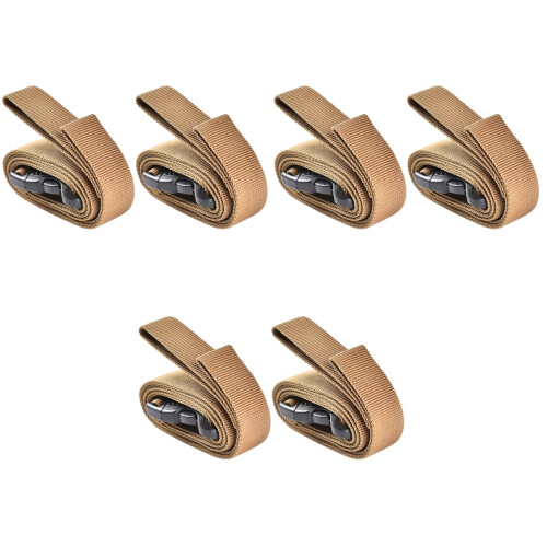 6Stk Khaki Gepäckfixiergurt Outdoor Robuste Camping Bindebänder 2