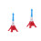 2Stk Metall Eiffelturm Ornament 5