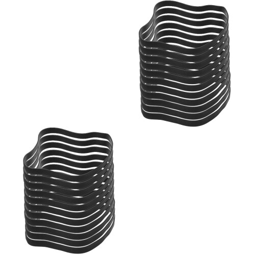 2Sets Schwarze Elastische Bänder Haltbare Multifunktion 2
