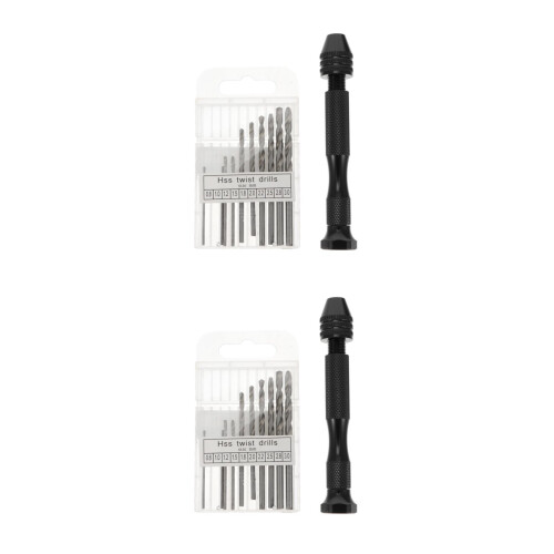 22Pièces Ensemble Perceuse Main Acier Carbone Usage Hobby Couleurs Variées 2