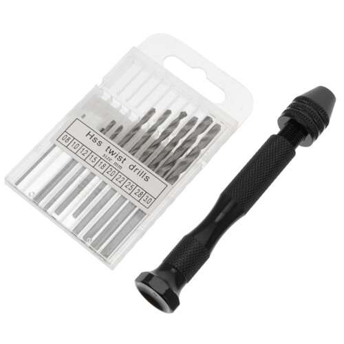 22Pièces Ensemble Perceuse Main Acier Carbone Usage Hobby Couleurs Variées 1