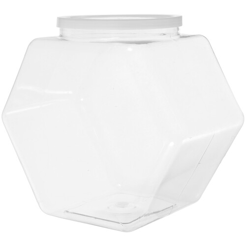 3Pièces Petits Bocaux Transparent Hexagone Rangement Biscuits Bonbons 1