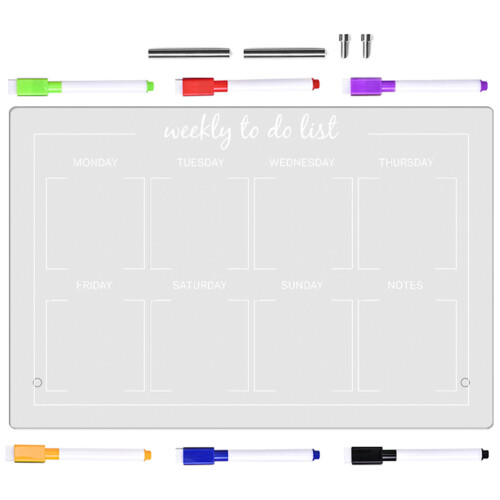 2Ensembles Tableau Note Multifonction Avec Stylo Transparent 1