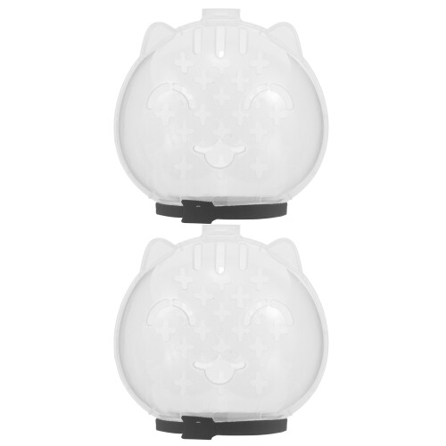 2Pcs Adjustable Transparent Cat Muzzle Bite-Proof Grooming Hood