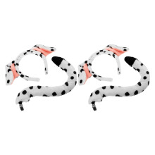 12Pcs Plush Dalmatian Ears Headband and Tail for Kids and Adults