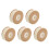 5Pcs Half Round Beige Pearl Bead String for Crafting Kids Accessories 8