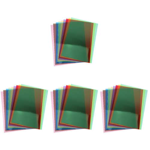 36Pcs Colored Acrylic Sheets PVC Light Diffuser Film Assorted Colors 2