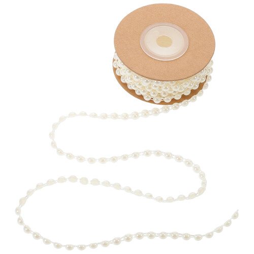 5Pcs Half Round Beige Pearl Bead String for Crafting Kids Accessories 1