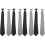 8Pcs Men Clip-on Ties Assorted Classic Polyester Neckwear for Parties 5