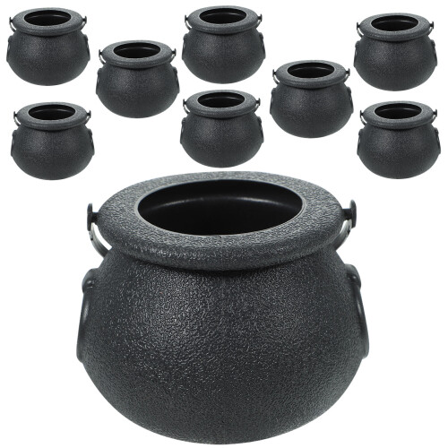 36Pcs Black Witch Jars Buckets for Halloween Party