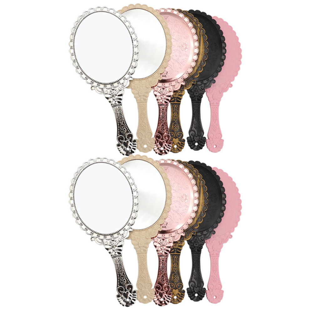 Villcase 24Pcs Vintage Embossed Handheld Makeup Mirrors Portable Vanity Mirror