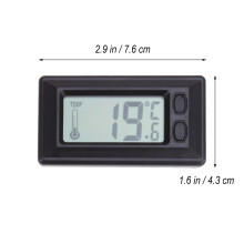 2Pcs Car Dashboard Digital Thermometer Black with / Function LCD