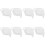 8Pcs Ceramic Tea Bag Holders White Dipping and Snack Dishes 7