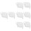 8Pcs Ceramic Tea Bag Holders White Dipping and Snack Dishes 8