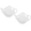 8Pcs Ceramic Tea Bag Holders White Dipping and Snack Dishes 3