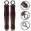 4Pcs Ergonomic Removable Pot Handle for Kitchen Cookware Dark Red 10