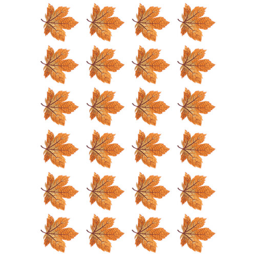 120Pcs Orange Maple Leaf Applique Embroidered Patch for Clothes Bags 1