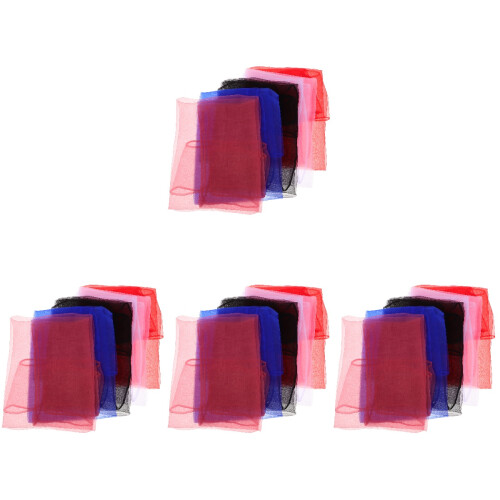 20Pcs Colorful Imitation Silk Dance Square Scarves Performance Props 2