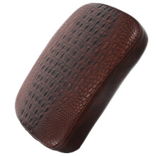 2Pcs Brown PU Motorcycle Rear Seat Pad Vintage Style with Suction Cups
