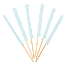12Pcs Blue Practical Cleaning Brushes Bamboo Glass Bottle Cleaner