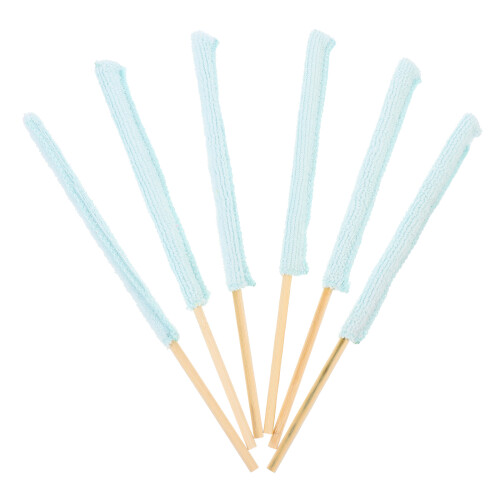 12Pcs Blue Practical Cleaning Brushes Bamboo Glass Bottle Cleaner
