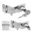 3Sets Durable Zinc Alloy Keyed Closet Door Locks Silver Foldable Hasp 11