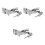 3Sets Durable Zinc Alloy Keyed Closet Door Locks Silver Foldable Hasp 7