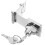 3Sets Durable Zinc Alloy Keyed Closet Door Locks Silver Foldable Hasp 3