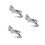 3Sets Durable Zinc Alloy Keyed Closet Door Locks Silver Foldable Hasp 10