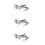 3Sets Durable Zinc Alloy Keyed Closet Door Locks Silver Foldable Hasp 9