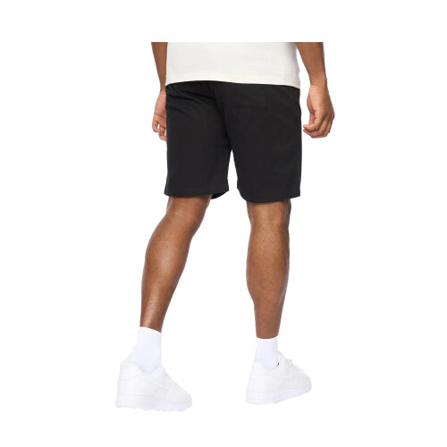 (L, Black) Crosshatch Mens Blansmoore Elasticated Regular Casual Shorts 1