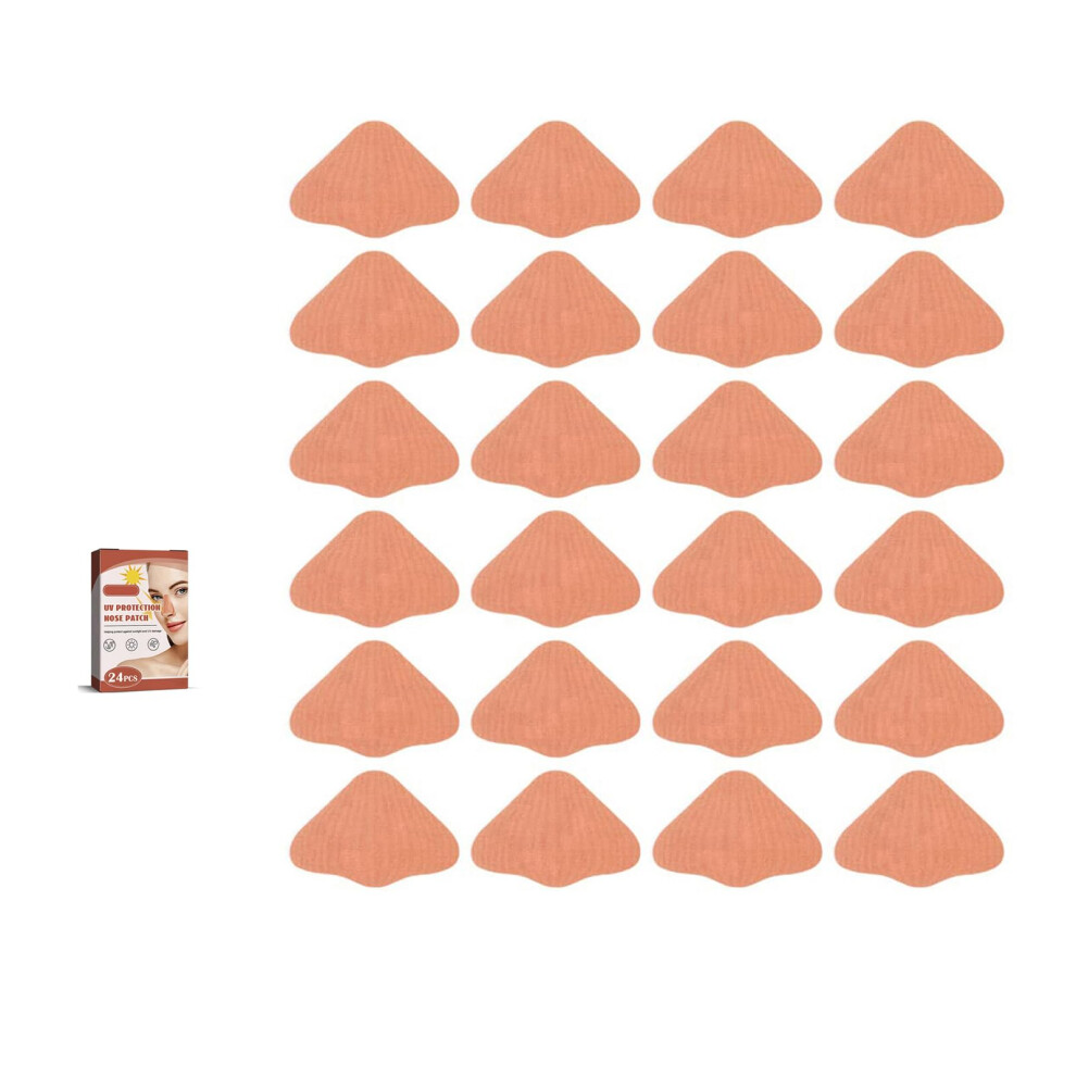 Nose Sun Protection Patch UV Nose Guard Cotton Sunblock Sticker for Golf Hiking Summer 24 Pcs