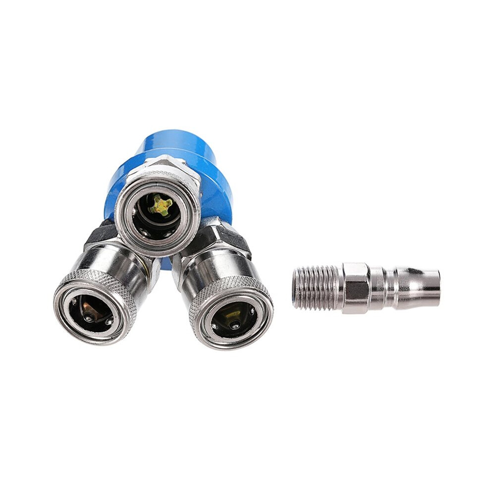 3 Way Quick Coupler Quick Connect Air Hose Splitter Universal Type Male Thread Swivel Air Compressor Fittingsld 4852367055089