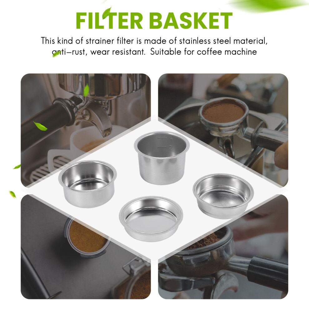 4Pcs 51Mm Coffee Filter Replacement Filter Basket For Coffee Bottomless Portafilter For Delonghi Espresso Machine Parts Spactz