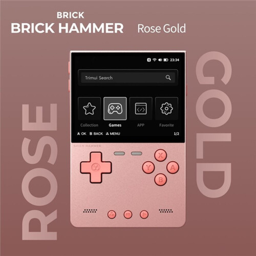 Console de Jogos Portátil Retrô BRICK Hammer com Tela IPS de 3,2 Polegadas, Iluminação LED, 256 GB, Verde 1