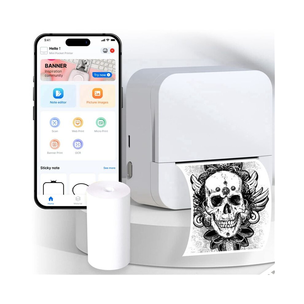 Luck Jingle Sticker Printer Machine - Mini Bluetooth Inkless Thermal Photo Printer Compatible With Android Ios 4851514163110