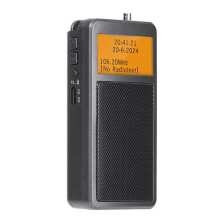 Portable Bluetooth Radio Pocket Mini FM Stereo Radios Wireless Bluetooth Speaker with Alarm Clock for Elder Outdoor