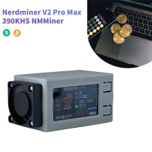 Nerdminer V2 Pro Max NMMiner with Cool Fan 390KH/S Solo Lottery Miner Bitcoin Crypto Miner BTC Miner Nerd Miner