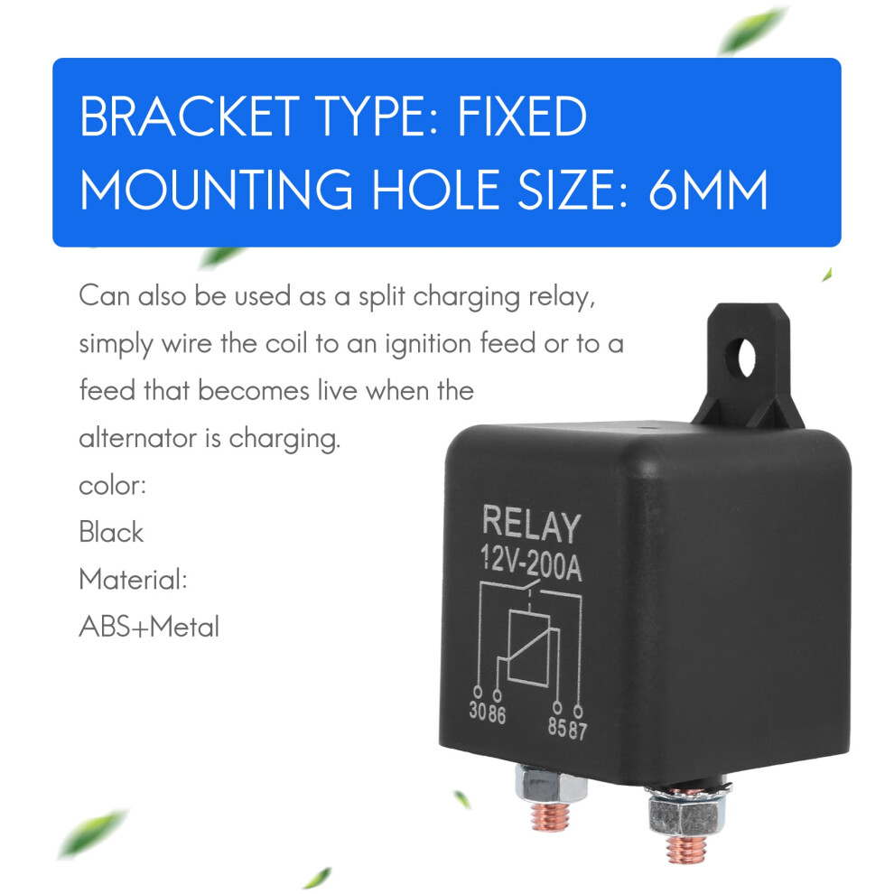 12V 200A Normally Open 4 Pin Relay - Heavy Duty Automotive Marine Split Charge 4851514186355