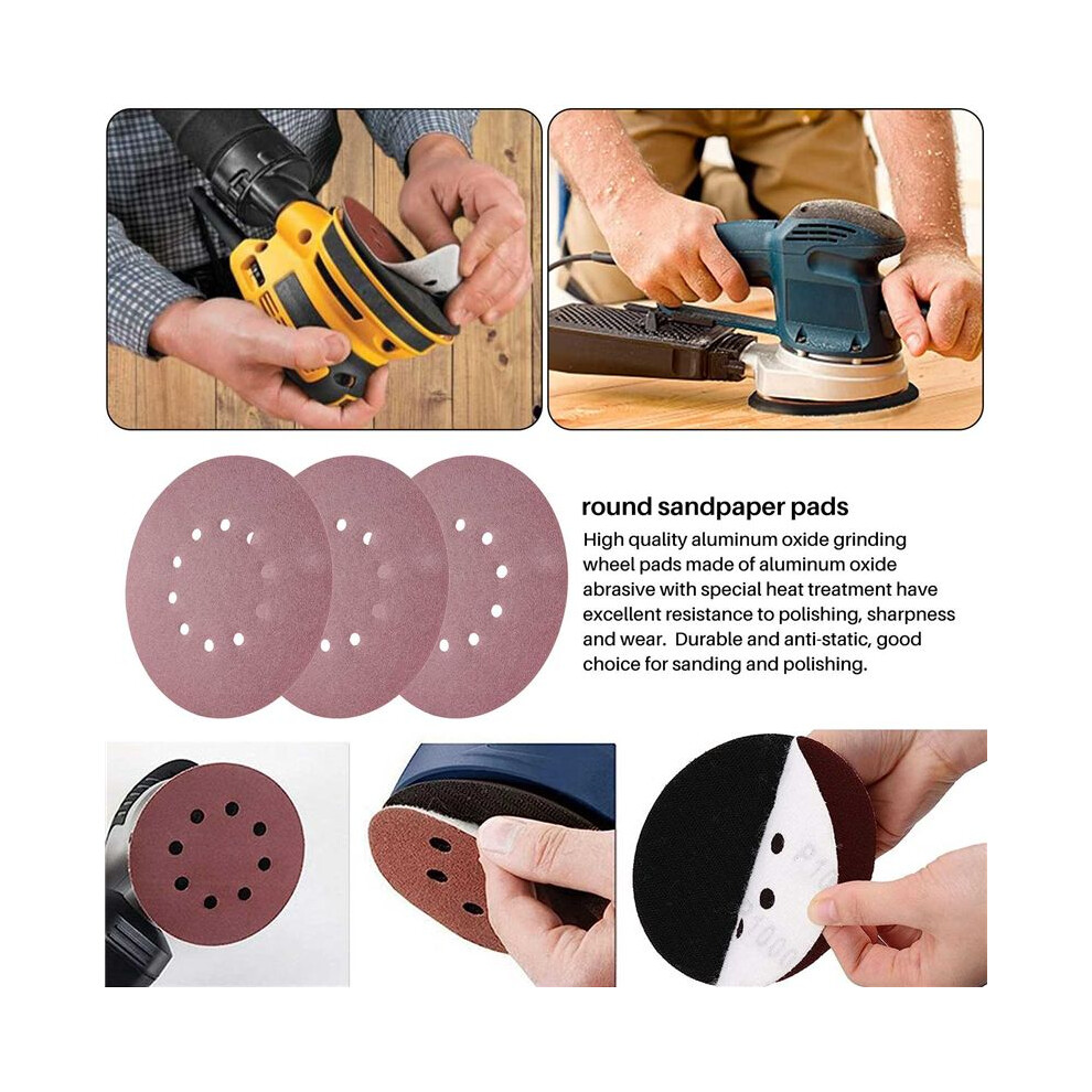 225Mm Sanding Discs,25Pcs P120 Grit 10 Hole Round Sandpaper Pads,For Drywall Sander Long-Neck Sander Sanding Giraffe 4852537359924