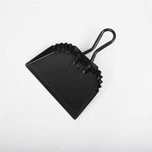 2er-Pack schwarze Metall-Kehrschaufel, 30 cm (12 Zoll) Kehrschaufel für den Innen- und Außenbereich, Kamin, Industrie und Gewerbe