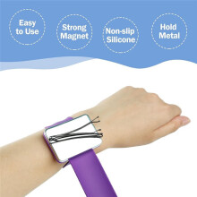 3er-Pack magnetische Nadelkissen fürs Handgelenk, magnetische Nähnadelkissen, magnetisches Nadelhalter-Armband zum Nähen und Flechten