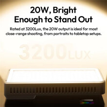 Ulanzi K20RGB 20W LED-Panelleuchte, einstellbar 1800K-9000K RGB-Vollfarb-Videoleuchte für Kamera- und Smartphone-Fotografie