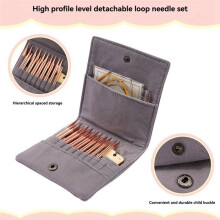Set mit Aluminium-Rundstricknadeln, austauschbaren Häkelnadeln, Webgarn, Strickwerkzeugen und Zubehör